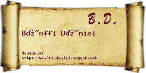 Bánffi Dániel névjegykártya